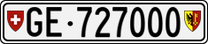 License plate of Switzerland, Cars