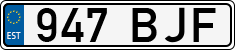License plate of Estonia, Regular car plates