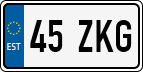 License plate of Estonia, Regular car plates (US-size)