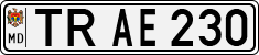 License plate of Moldova, Cars (1992)