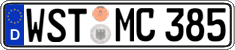 German license plate, Regular plates