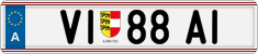 License plate of Austria, Regular plates