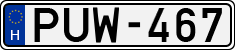 license plates of Hungary, Cars (1990)