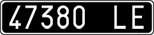 License plate of Italy, Cars (1927 year series)