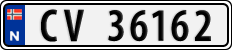 License plate of Norway, Cars