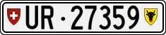 License plate of Switzerland, Cars