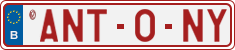 License plate of Belgium, Vanity Plates (2014)