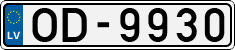 License plate of Latvia, Regular car plates