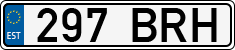 License plate of Estonia, Regular car plates