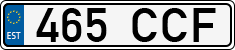 License plate of Estonia, Regular car plates