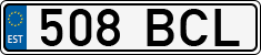 License plate of Estonia, Regular car plates