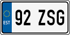 License plate of Estonia, Regular car plates (US-size)