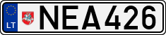 License plate of Lithuania, Cars