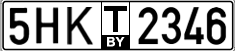 License plate Belarus, Transit plates (2004)