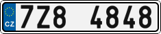 License plate of the Czech Republic, Cars (2001)
