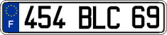 French license plate, FNI