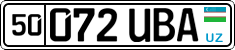 License plate of Uzbekistan, Organizations