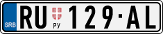 License plate of Serbia, Cars