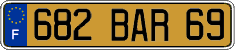 French license plate, FNI