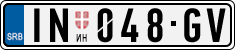 License plate of Serbia, Cars