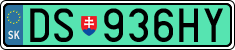 License plate of Slovakia, Electric vehicles