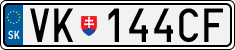 License plate of Slovakia, Cars