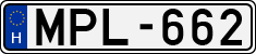 license plates of Hungary, Cars (1990)