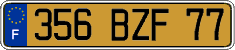 French license plate, FNI