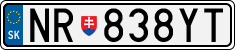 License plate of Slovakia, Cars