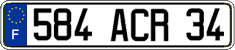 French license plate, FNI