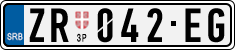 License plate of Serbia, Cars