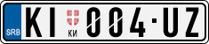 License plate of Serbia, Cars