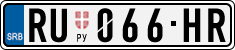 License plate of Serbia, Cars