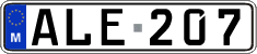 License plate of Malta, Regular plates (ABC 123)