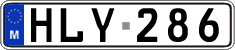 License plate of Malta, Regular plates (ABC 123)