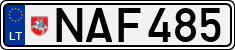 License plate of Lithuania, Cars
