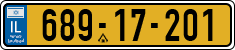 License plate of Israel, Regular plates