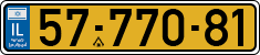 License plate of Israel, Regular plates
