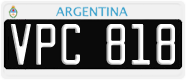 License plate of Argentina, Cars (1995, ABC 123)