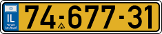 License plate of Israel, Regular plates