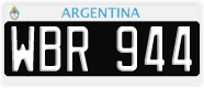 License plate of Argentina, Cars (1995, ABC 123)