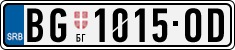 License plate of Serbia, Cars