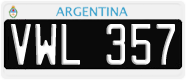 License plate of Argentina, Cars (1995, ABC 123)