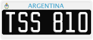 License plate of Argentina, Cars (1995, ABC 123)