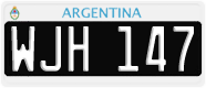 License plate of Argentina, Cars (1995, ABC 123)
