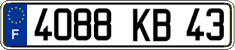 French license plate, FNI