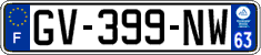 French license plate, SIV (ordinary)