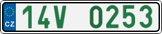 License plate of the Czech Republic, Oldtimers (2001)