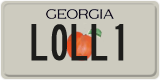 Georgia, Vanity Plates