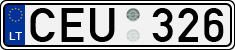 License plate of Lithuania, Cars